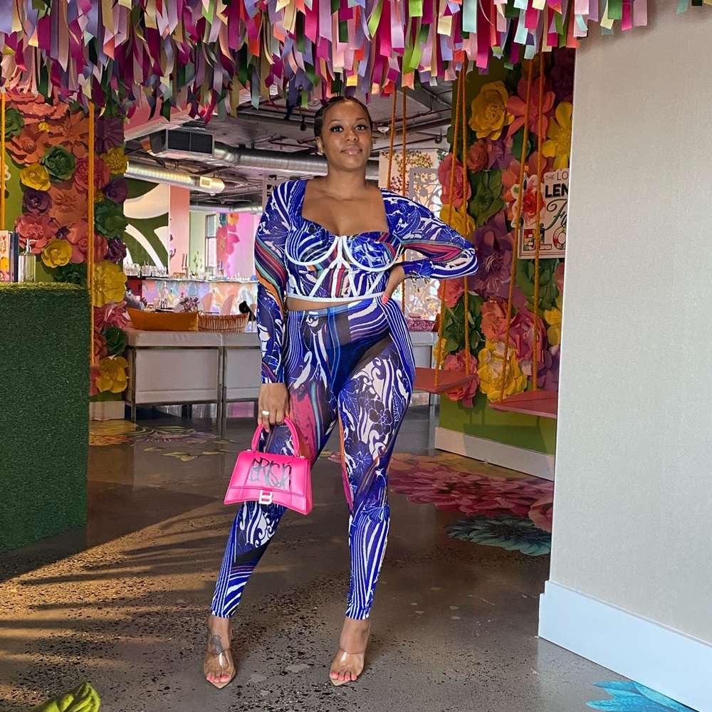 Art Basel Mesh Pant set